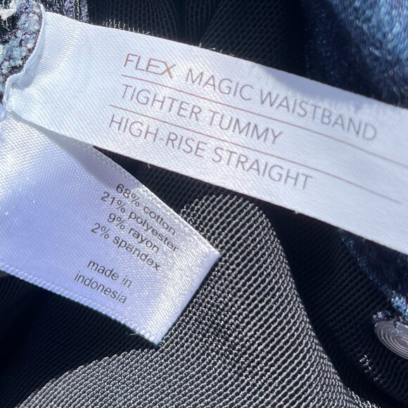 Lane Bryant Flex Magic Waistband Tighter Tummy High-Rise Straight Leg Blue Jeans - Picture 7 of 8